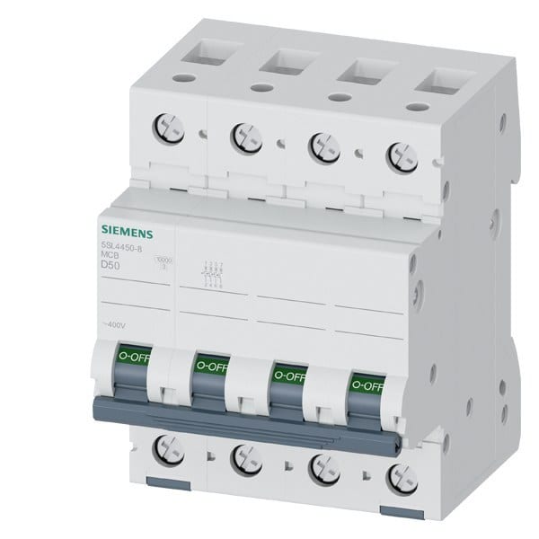 SIEMENS - Leitungsschutzschalter 400V 10kA, 4-polig, D, 50A