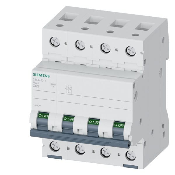 SIEMENS - Leitungsschutzschalter 400V 10kA, 4-polig, C, 63A