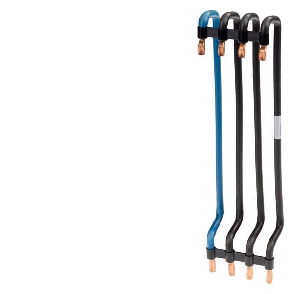 SIEMENS - Reihenverbinder,16qmm,200mm, 3P+N für NF-Verteiler Schwarz /Blau