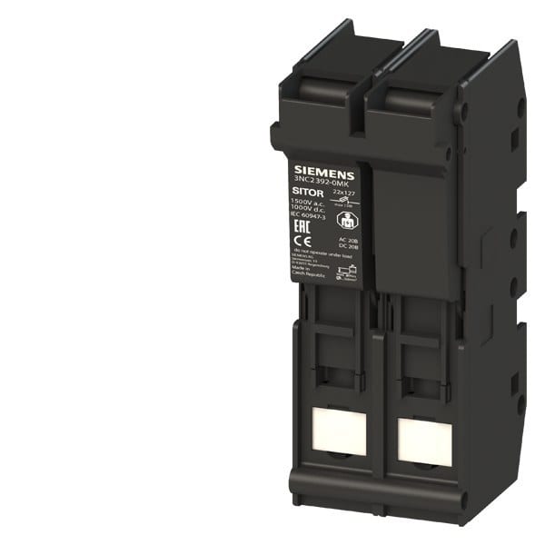 SIEMENS - SITOR Sicherungshalter 22x 127 63A 1500V AC/DC 1000V 2-polig