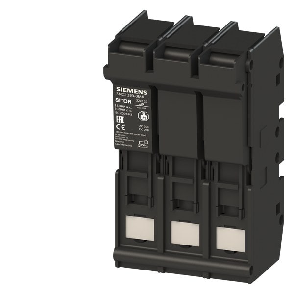 SIEMENS - SITOR Sicherungshalter 22x 127 63A 1500V AC/DC 1000V 3-polig
