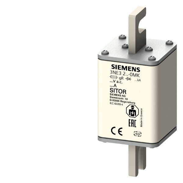 SIEMENS - SITOR-Sicherungseinsatz, mit geschlitzten Messerkontakten, NH1, In: 500 A, aR