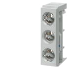 SIEMENS - DIAZED-Reitersockel SR60 3P, DIII, 63A, 500V für 5/10 mm-Sammelschienen