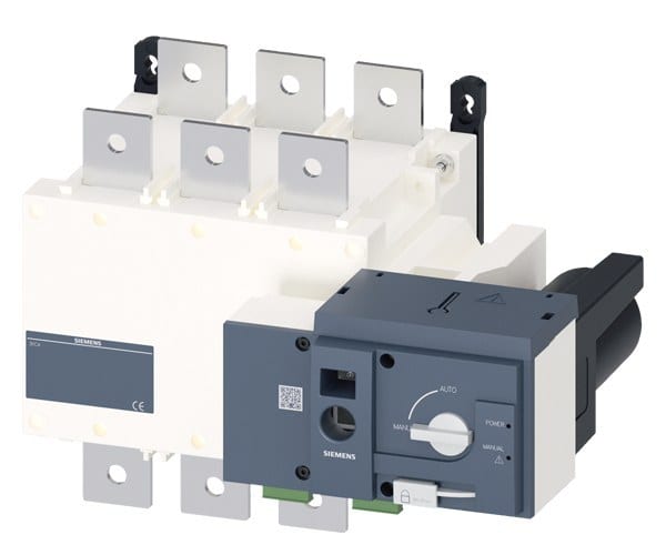 SIEMENS - SENTRON, Netzumschalter 3KC, fernbetätigt, RTSE, 3-polig, Iu: 630 A