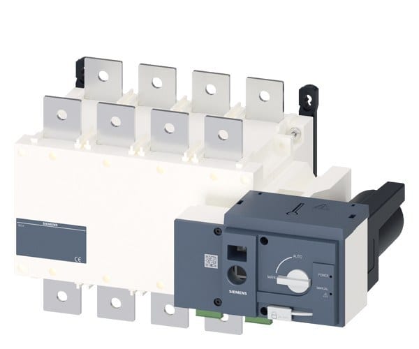 SIEMENS - SENTRON, Netzumschalter 3KC, fernbetätigt, RTSE, 4-polig, Iu: 630 A