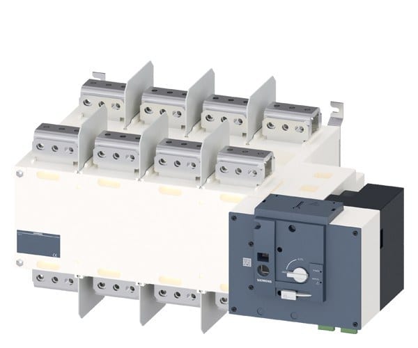 SIEMENS - SENTRON, Netzumschalter 3KC, fernbetätigt, RTSE, 4-polig, Iu: 3200 A