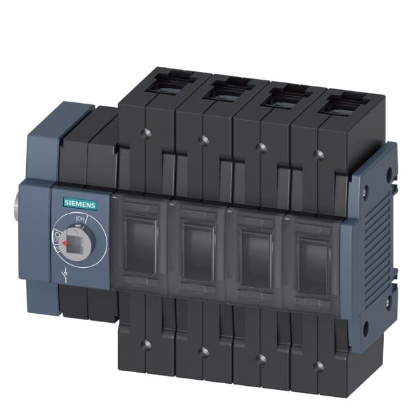 SIEMENS - Lasttrennschalter 80A, Baugr. 2, 4-polig Seitenantrieb links Grundgerät
