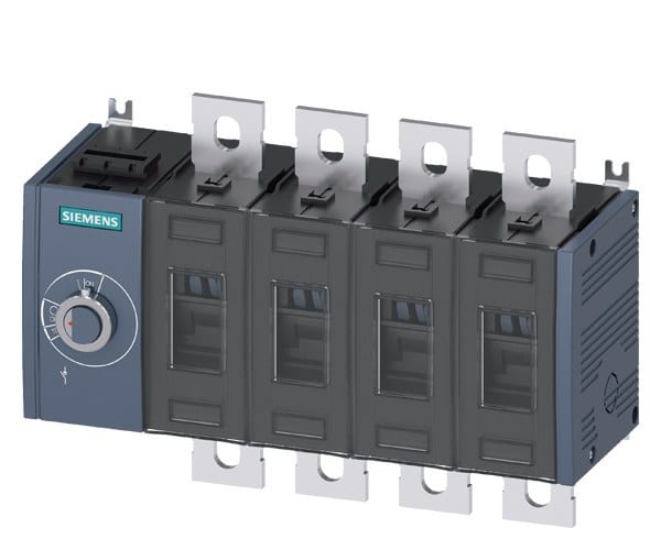 SIEMENS - Lasttrennschalter 400A, Baugr. 3, 4-polig Seitenantrieb links Grundgerät