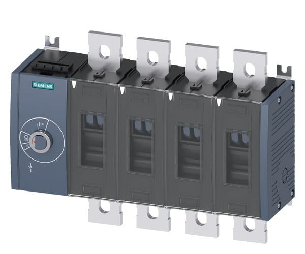 SIEMENS - Lasttrennschalter 1000A, Baugr. 4, 4-polig Seitenantrieb links Grundgerät