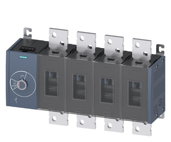 SIEMENS - Lasttrennschalter 1600A, Baugr. 5, 4-polig Seitenantrieb links Grundgerät