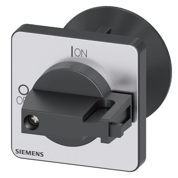 SIEMENS - Knebel, schwarz, 48x48 mm, Frontbefestigung, Zentrallochbefestigung 22,5 mm
