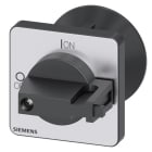 SIEMENS - Knebel, schwarz, 48x48 mm, Frontbefestigung, Zentrallochbefestigung 22,5 mm