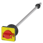 SIEMENS - Türkopplungsdrehantrieb, rot/gelb 48x48 mm, Frontbefestigung