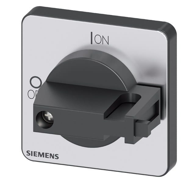 SIEMENS - Knebel, schwarz, 48x48 mm, Frontbefestigung, Zentrallochbefestigung 22,5 mm