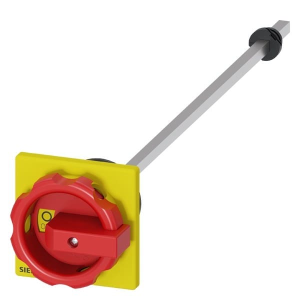 SIEMENS - Türkopplungsdrehantrieb, rot/gelb 66x66 mm, Frontbefestigung