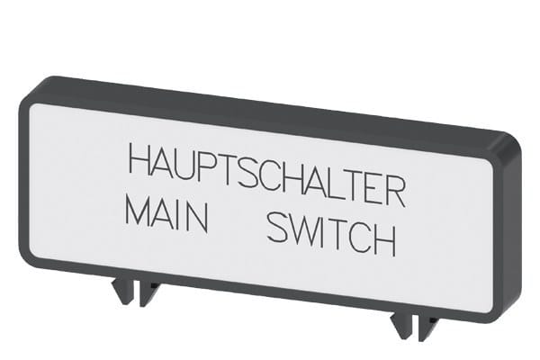 SIEMENS - Zusatzschild, Deutsch/Englisch Hauptschalter/Main Switch (10 Stück Verpackung)