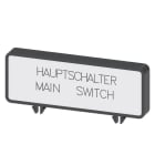 SIEMENS - Zusatzschild, Deutsch/Englisch Hauptschalter/Main Switch (10 Stück Verpackung)