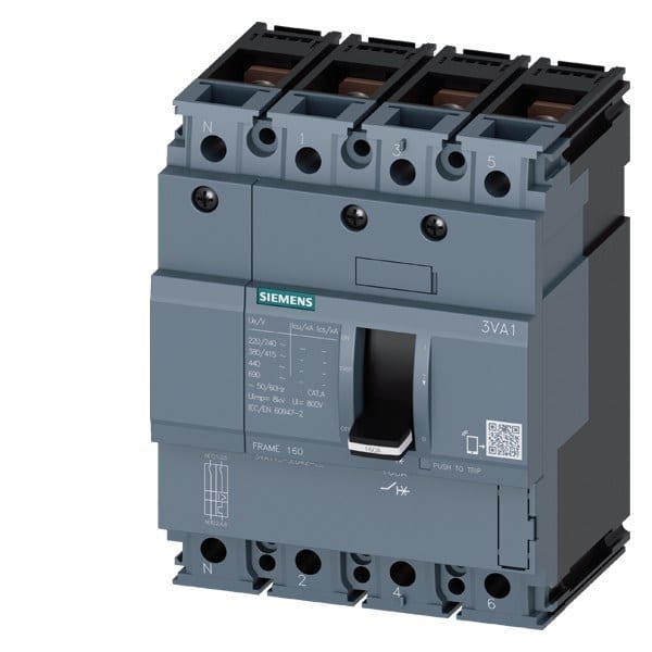 SIEMENS - Leistungsschalter, IEC, Frame 160, 32 A, 4-polig, 36 kA, TM, FTFM, Schraubenf...