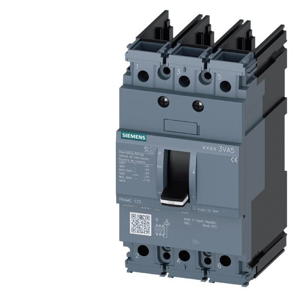 SIEMENS - Leistungsschalter, UL, Frame 125, 125 A, 3-polig, 65 kA, TM, FTFM, ohne Ansch...