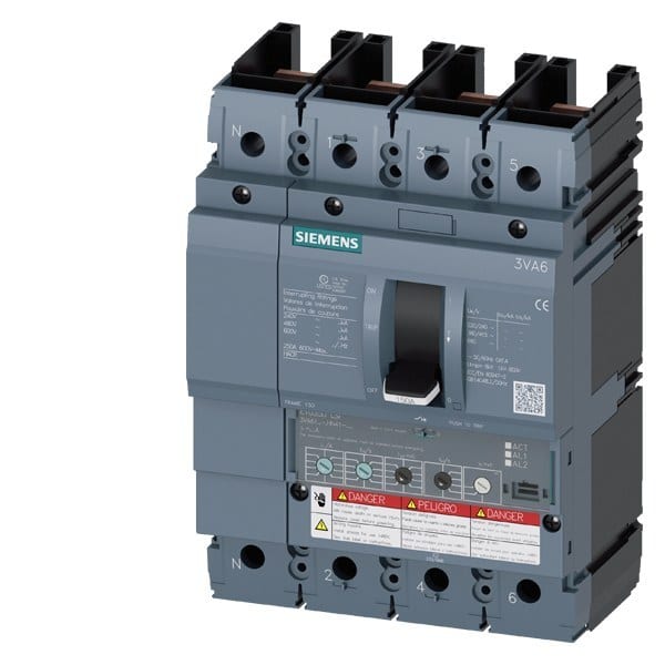 SIEMENS - Leistungsschalter, UL, Frame 150, 100 A, 4-polig, 150 kA, ETU3, LSI, ohne Ans...