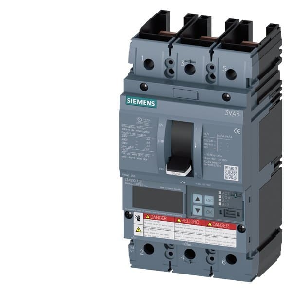SIEMENS - Leistungsschalter, UL, Frame 250, 100 A, 3-polig, 150 kA, ETU8, LSI, ohne Ans...