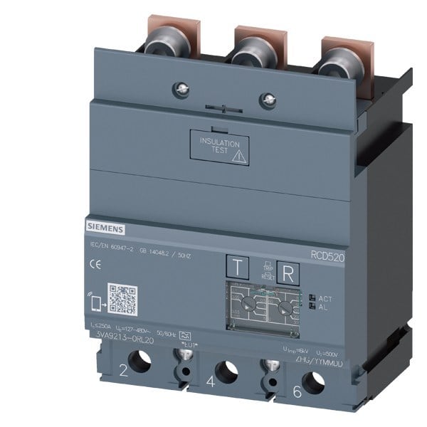 SIEMENS - Differenzstrom-Schutzgerät RCD520 Basic RCD Typ A unten angebaut