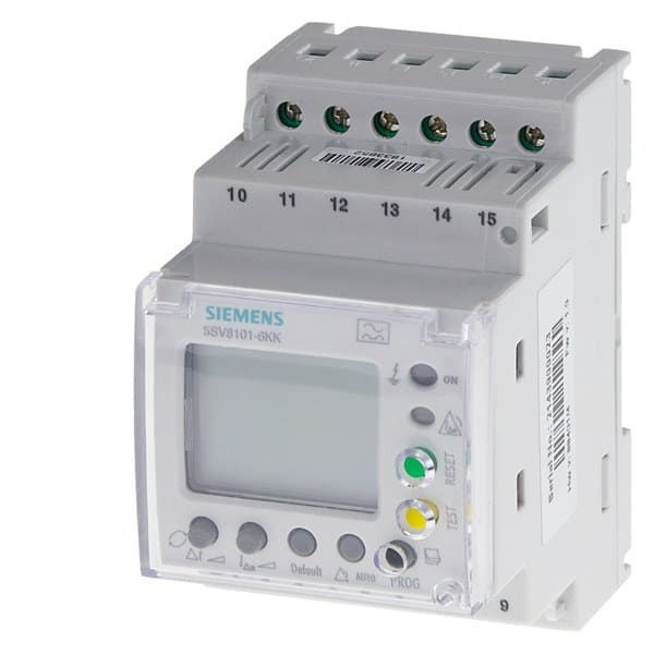 SIEMENS - Modulares Differenzstrom- Schutzgerät LCD, 230V AC IDN 0,03A-3A (Typ A)