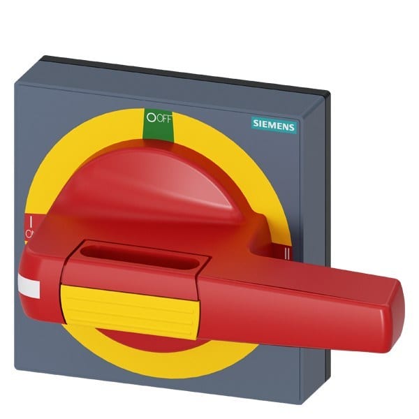 SIEMENS - Handhabe mit Sichtblende NOT-AUS Größe 100x 100, für Welle 8x 8, I-0-II