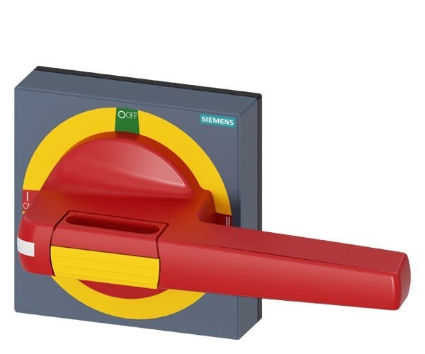SIEMENS - Handhabe mit Sichtblende NOT-AUS Größe 100x 100, für Welle 10x 10, I-0-II