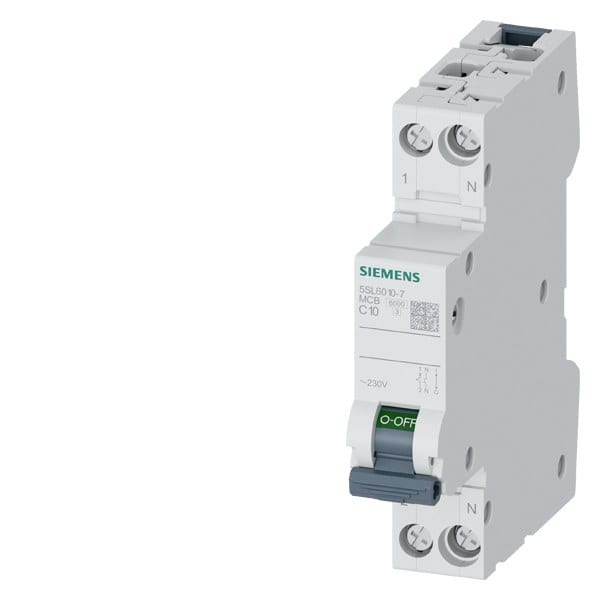 SIEMENS - Leitungsschutzschalter 230V 6KA, 1+N-POLIG/1TE C10