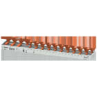 SIEMENS - Stiftsammelschiene 10mm2, 4-phasig, 1x (3PH+N) + 10x (1PH+N), 251mm schneidbar