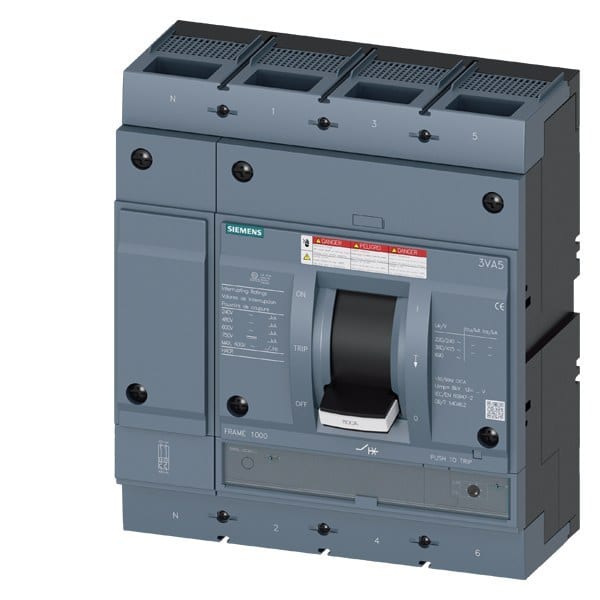 SIEMENS - Leistungsschalter, UL, Frame 800, 700 A, 4-polig, 65 kA, TM, FTAM, Schraubenf...