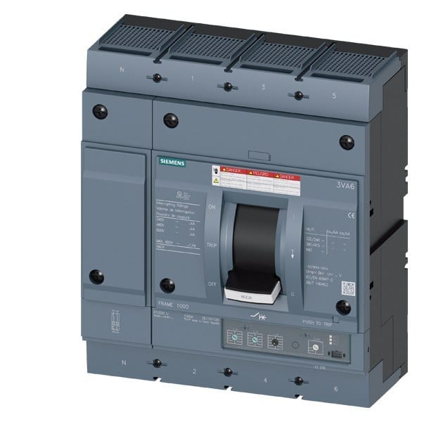 SIEMENS - Leistungsschalter, UL, Frame 800, 600 A, 4-polig, 100 kA, ETU3, LI, beidseiti...