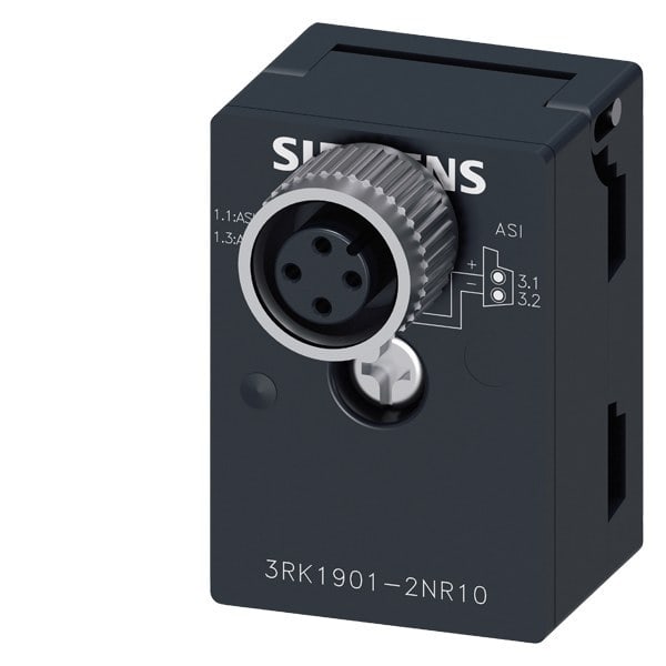 SIEMENS - AS-Interface M12 Abzweig U_ASI ohne Uaux, mit M12 Buchse IP67/68/69K, max. 4 A