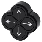 SIEMENS - Vierfachdrucktaster, 22mm, rund, Kunststoff, schwarz, Druckknöpfe, flach