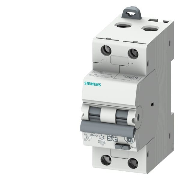 SIEMENS - FI/LS-Schalter, 10 kA, 2P Typ A, 30 mA, C-Char, In: 06A Un: 230V super-resistent