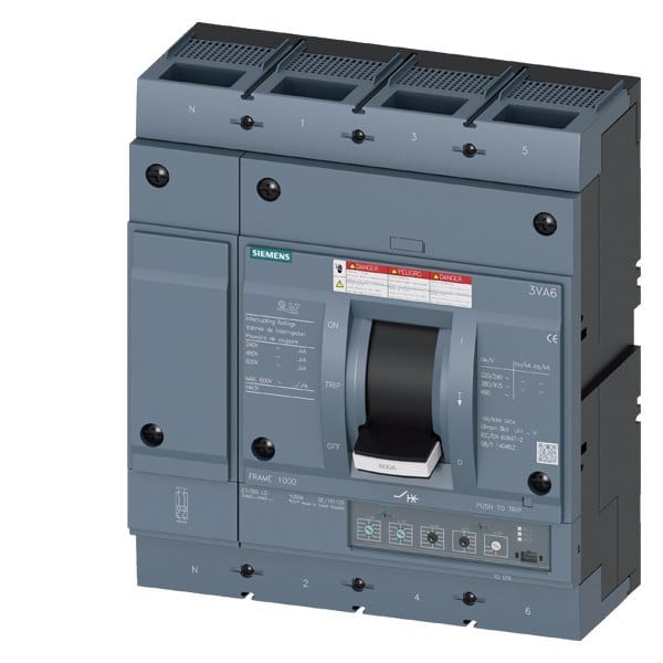SIEMENS - Leistungsschalter, UL, Frame 800, 800 A, 4-polig, 100 kA, ETU3, LSI, Schraube...