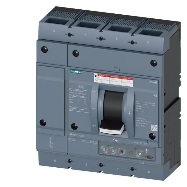 SIEMENS - Leistungsschalter, UL, Frame 1000, 1000 A, 4-polig, 65 kA, ETU3, LI, Schraube...