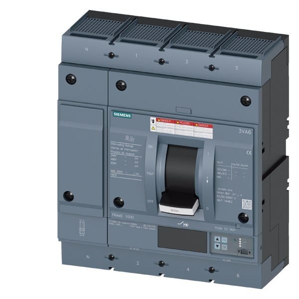 SIEMENS - Leistungsschalter, UL, Frame 800, 600 A, 4-polig, 100 kA, ETU5, LSI, beidseit...