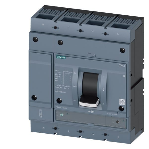 SIEMENS - Leistungsschalter, IEC, Frame 1000, 1000 A, 4-polig, 55 kA, TM, ATAM, Schraub...