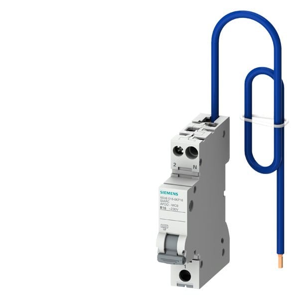 SIEMENS - Brandschutzschalter-LS-Kombi 230V, 6kA, 1+N, C, 40A kompakt (1TE) pigtail