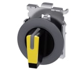 SIEMENS - Knebelschalter, beleuchtbar, 30 mm, rund, Metall, matt, gelb, Knebel kurz