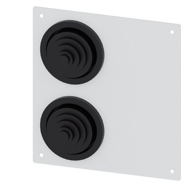 SIEMENS - Alpha 1250 DIN Flanschplatte mit 2 x Gummitülle 8HC6900 IP55