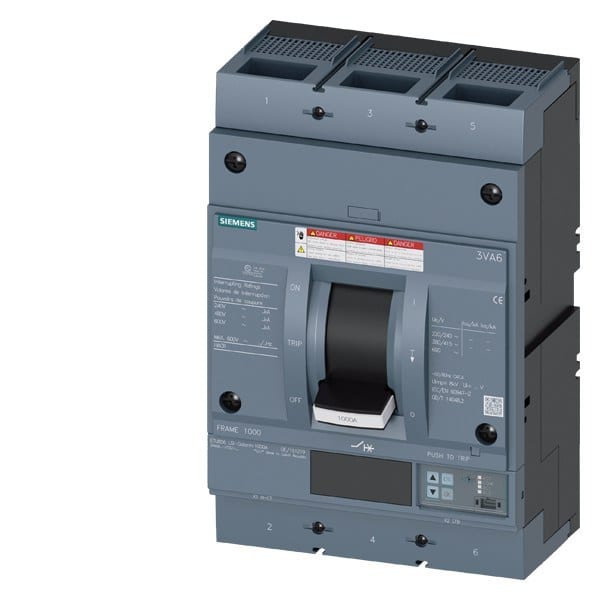 SIEMENS - Leistungsschalter, UL, Frame 1000, 1000 A, 3-polig, 65 kA, ETU8, LSI