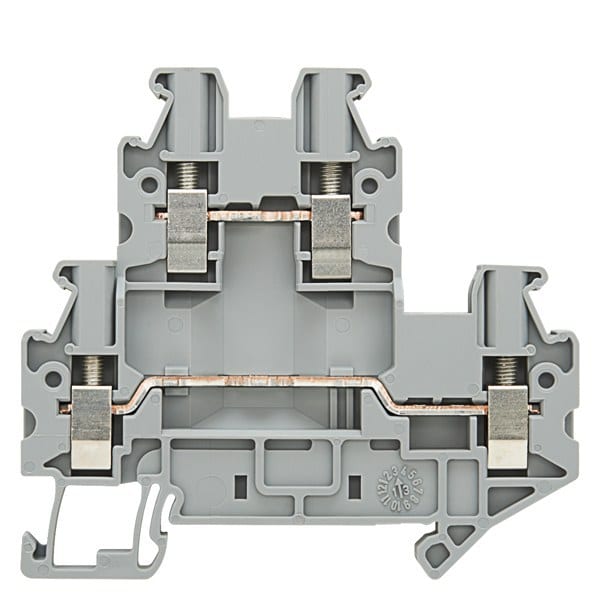 SIEMENS - Doppelstockklemme für Bauelemente, 2,5mm2 Schraubbefestigung grau