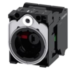 SIEMENS - Halter für 3 Module, Kunststoff/Metall, 1S, 1Ö, LED-Modul, gelb, AC/DC 24 V