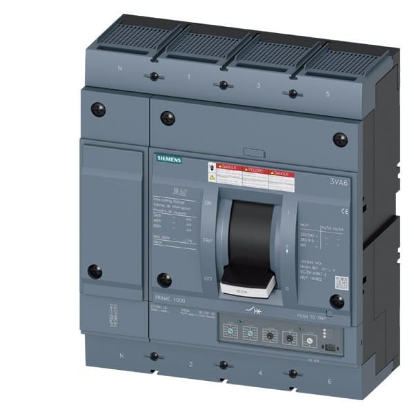 SIEMENS - Leistungsschalter, UL, Frame 800, 600 A, 4-polig, 35 kA, ETU3, LSI, beidseiti...