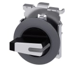 SIEMENS - Knebelschalter, beleuchtbar, 30 mm, rund, Metall, matt, weiß, Knebel kurz