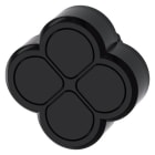 SIEMENS - Vierfachdrucktaster, 22mm, rund, Kunststoff, schwarz, Druckknöpfe, flach