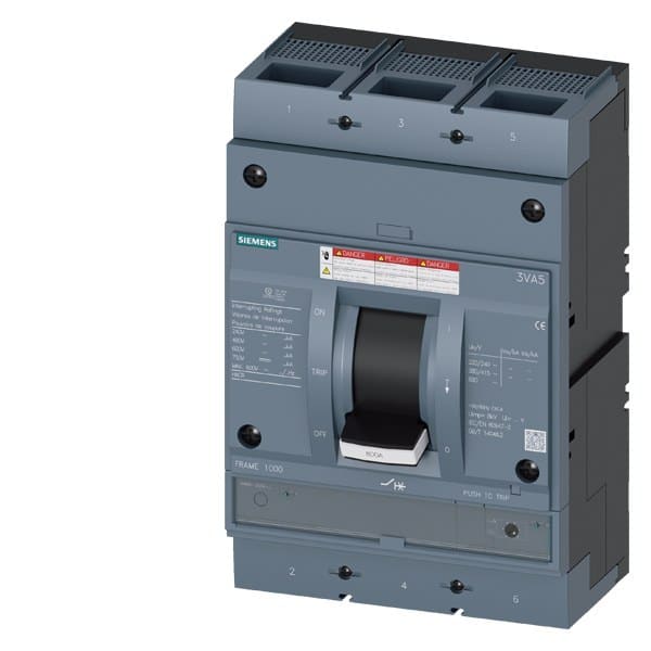 SIEMENS - Leistungsschalter, UL, Frame 800, 600 A, 3-polig, 35 kA, TM, FTAM, Schraubenf...